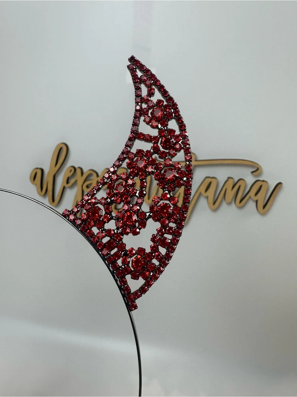 Red Rhinestone Devil Horn Headband | Halloween Costume Accessory